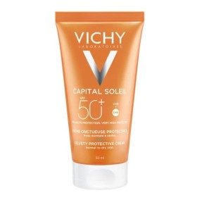 VICHY Capital Soleil Αντηλιακή Κρέμα Προσώπου SPF50+ Με Βελούδινη Υφή, 50ml