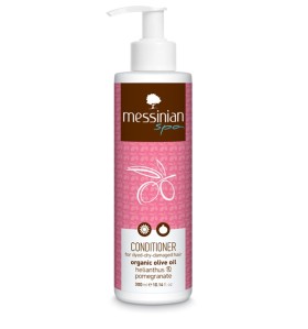 Messinian Spa Μαλακτική Κρέμα Μαλλιών με Ηλίανθο & Ρόδι για βαμμένα, ξηρά & ταλαιπωρημένα μαλλιά 300ml