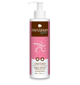 Messinian Spa Μαλακτική Κρέμα Μαλλιών με Ηλίανθο & Ρόδι για βαμμένα, ξηρά & ταλαιπωρημένα μαλλιά 300ml