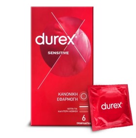 Durex Προφυλακτικά Sensitive με Κανονική Εφαρμογή 6 τεμάχια