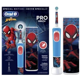 Oral-B Vitality Pro Kids Spiderman Ηλεκτρική Οδοντόβουρτσα 3 Ετών+ 1τμχ & Θήκη Ταξιδιού