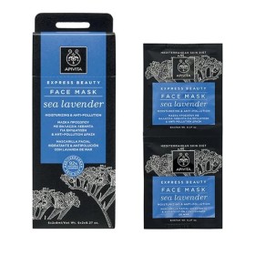 Apivita Express Beauty Μάσκα Προσώπου με Θαλάσσια Λεβάντα για Ενυδάτωση & Anti-Pollution Δράση 2x8ml