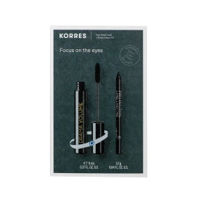 Korres Set Focus on the Eyes Volcanic Minerals Μάσκαρα για Μέγιστο Όγκο 11ml & Volcanic Minerals Αδιάβροχο Eyeliner 1.2gr & Δώρο Βραχιόλι Καλής Τύχης 1τμχ