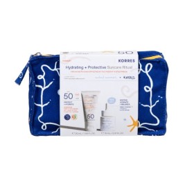 Korres Hydrating & Protective Suncare Ritual με Yoghurt Αντηλιακή Κρέμα Προσώπου & Ματιών SPF 50, 50ml & Smart Yoghurt Probiotic Super Serum Ορός με Προβιοτικά, 15ml & Δώρο Naked Summers x Korres Νεσεσέρ, 1τεμ, 1σετ