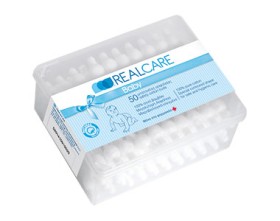 Real Care Baby Μπατονέτες Ασφαλείας Από 100% Βαμβάκι, 50 τμχ