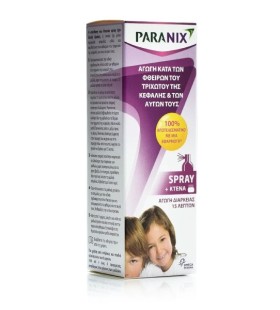Paranix Spray Αγωγή Κατά των Φθειρών του Τριχωτού της Κεφαλής και των Αυγών 100ml + Κτένα