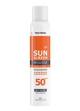 Frezyderm Sun Screen Mousse SPF50+ Αντηλιακό Προσώπου & Σώματος, 200ml