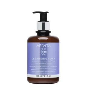 Apivita Cleansing Foam Face-Eyes, Αφρός Καθαρισμού, με Ελιά, Λεβάντα και Πρόπολη 300ml