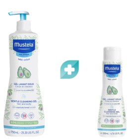 Mustela Promo Hydra Baby Gentle Cleansing Gel Τζελ Καθαρισμού για Σώμα & Μαλλιά, 750ml & Δώρο 200ml, 1σετ