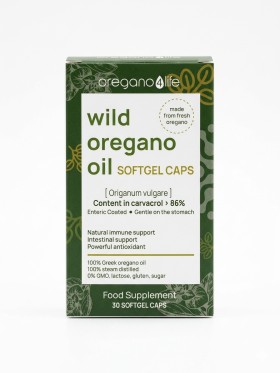 Oregano 4 Life Wild Oregano Oil 10% Αιθέριο Έλαιο Ρίγανης με Πληθώρα Ευεργετικών Ιδιοτήτων για Όλο τον Οργανισμό 30softgels