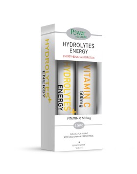Power Health Hydrolytes Energy 17 αναβράζοντα δισκία & Vitamin C 500mg Πορτοκάλι 20 αναβράζοντα δισκία