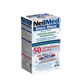 NeilMed Sinus Rinse Ανταλλακτικά Ισοτονικό Διάλυμα Ρινικών Πλύσεων για Ενήλικες, 50sachets
