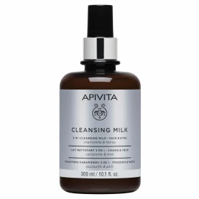 Apivita Cleansing Milk 3 σε 1 για Πρόσωπο & Μάτια Με Χαμομήλι & Μέλι 300ml
