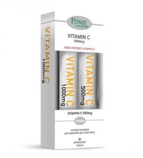 Power Health Vitamin C 1000mg με Γλυκαντικό από Στέβια + Δώρο Vitamin C 500mg