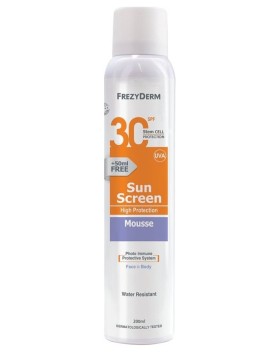 Frezyderm Sun Screen Mousse SPF30, Αντηλιακό Προσώπου/Σώματος σε Μορφή Αφρού 200ml