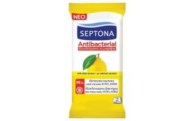 SEPTONA  ΑΝΤΙΣΗΠΤΙΚΑ ΜΑΝΤΗΛΑΚΙΑ ΧΕΡΙΩΝ ΜΕ ΑΡΩΜΑ ΛΕΜΟΝΙ 15ΤΜΧ