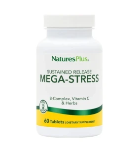 Natures Plus Mega Stress Complex 60tabs (Συμπλήρωμα Διατροφής Κατά του Άγχους & του Στρες)