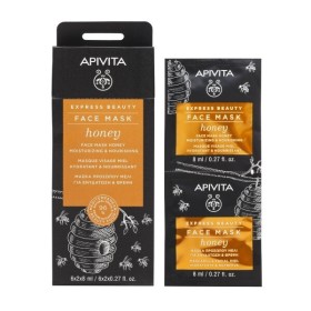 APIVITA Express Beauty Face Mask Honey, Μάσκα προσώπου με μέλι για Ενυδάτωση&Θρέψη,  2x8ml