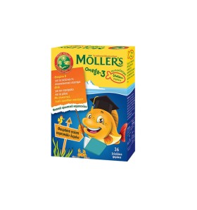 Mollers Omega-3 Kids Ζελεδάκια με Ω3 Λιπαρά Οξέα Ειδικά Σχεδιασμένο για Παιδιά 36gummies