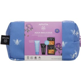 Apivita Aqua Beelicious Promo με Comfort Hydrating Rich Cream Ενυδατική Κρέμα Προσώπου Πλούσιας Υφής, 40ml & Δώρο Black Cleansing Gel Καθαριστικό για Πρόσωπο & Μάτια, 50ml & Face Mask Honey Μάσκα Προσώπου με Μέλι, 2x8ml, 1σετ