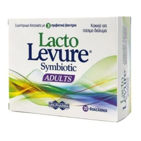 Uni-Pharma LactoLevure Symbiotic Adults Συμπλήρωμα Διατροφής Προβιοτικών 20 Φακελίσκοι.