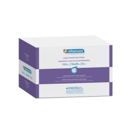 Alfashield Κομπρέσες Γάζας 10x20cm μη Αποστειρωμένες 8PLY 100τμχ
