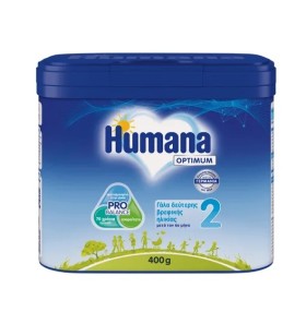 Humana 2 Optimum Γάλα σε Σκόνη Δεύτερης Βρεφικής Ηλικίας για Μετά τον 6ο Μήνα, 400gr