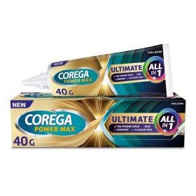 Corega Power Max Ultimate All In One Στερεωτική Κρέμα Τεχνητής Οδοντοστοιχίας Για Ακόμα Μεγαλύτερη Δύναμη Μασήματος 40gr