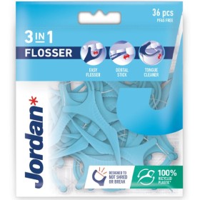 JORDAN 3 in 1 Flosser Οδοντικό Νήμα 36τμχ.