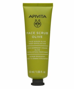 APIVITA Face Scrub Olive, Scrub προσώπου Ελιά για βαθιά απολέπιση 50ml