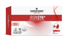 Superfoods Ironsyn+ Συμπλήρωμα Διατροφής Σιδήρου, 20 φακελίσκοι