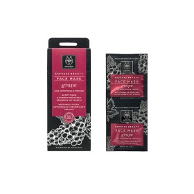 APIVITA Express Beauty Face Mask Grape, Αντιγηραντική & Συσφιγκτική Μάσκα Προσώπου με σταφύλι, 2 x 8ml