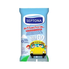 Septona Antibacterial Kids On Go 15τμχ