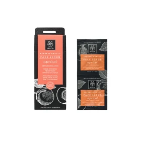 APIVITA Express Beauty Face Scrub Apricot, Scrub Προσώπου με Βερύκοκο για Ήπια Απολέπιση,  2x8ml