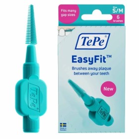 TePe Easy Fit Μεσοδόντια Βουρτσάκια S/M Τιρκουάζ, 6τεμ, 1σετ