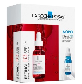 La Roche Posay Promo με Retinol B3 Serum Αντιρυτιδικός Ορός Αναδόμησης & Ανάπλασης με Βιταμίνη B3, 30ml & Δώρο Hyalu B5 Eye Serum Αντιρυτιδικός Ορός Ματιών, 5ml, 1σετ