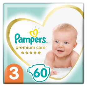 Pampers Premium Care Πάνες Μέγεθος 3 Midi 6-10 Kg 60 Πάνες