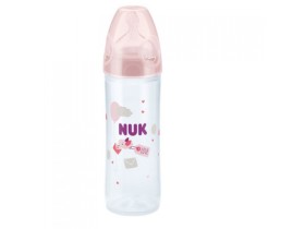 Nuk First Choice+ New Classic Πλαστικό Μπιμπερό με Θηλή Σιλικόνης Μέγεθος Μ  6-18m, 250ml