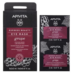 APIVITA Express Beauty Eye Mask Grape, Αντιρυτιδική Μάσκα ματιών με Σταφύλι, 2x2ml