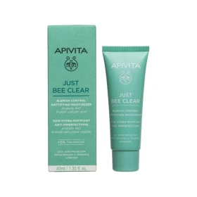 Apivita Just Bee Clear Κρέμα Κατά των Ατελειών για Λιπαρή ή με Τάση Ακμής Επιδερμίδα, 40ml