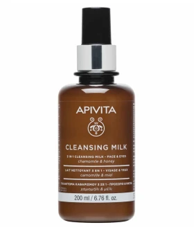 APIVITA Cleansing Milk 3 σε 1 για Πρόσωπο & Μάτια Με Χαμομήλι & Μέλι 200ml
