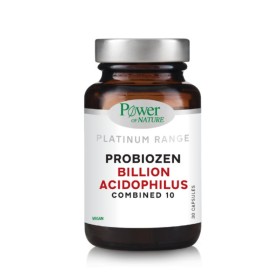 Power of Nature Platinum Range Billion Acidophilus Combined 10-Συμπλήρωμα Διατροφής για την Φυσιολογική Λειτουργία του Πεπτικού Συστήματος, 30 Κάψουλες