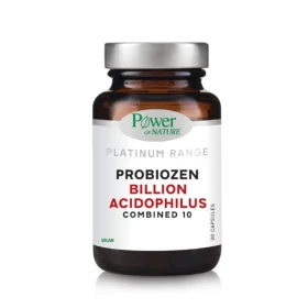 Power of Nature Platinum Range Billion Acidophilus Combined 10-Συμπλήρωμα Διατροφής για την Φυσιολογική Λειτουργία του Πεπτικού Συστήματος, 30 Κάψουλες