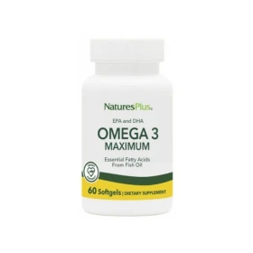 Natures Plus Omega 3 Maximum Ιχθυέλαιο 60 Μαλακές Κάψουλες