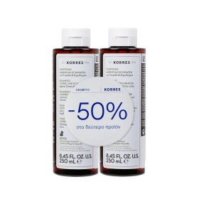Korres Promo (-50% στο Δεύτερο Προϊόν) Σαμπουάν για Πιτυρίδα-Ξηροδερμία με Δάφνη & Echinacea, 2x250ml
