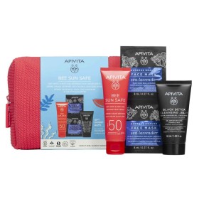 Apivita Promo Bee Sun Safe Anti Spot & Anti Age Defense Face Cream Κρέμα Προσώπου SPF50+, 50ml & Δώρο Black Detox Cleansing Jelly Μαύρο Gel Kαθαρισμού, 50ml & Express Beauty Face Mask Sea Lavender Μάσκα Προσώπου Θαλάσσια Λεβάντα, 2x8ml, 1σετ