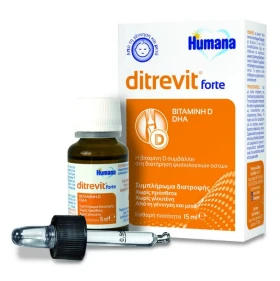 HUMANA Ditrevit Forte Συμπλήρωμα Διατροφής με Βιταμίνη D & DHA 15ml