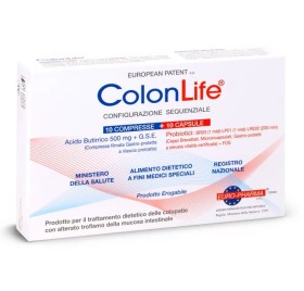 BIONAT ColonLife Συμπλήρωμα Διατροφής με Βουτυρικό οξύ και Προβιοτικά για Ευερέθιστο Έντερο, 10 tabs & 10 caps