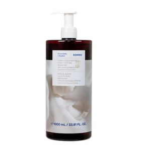 Korres Crispy Clean White Rose + Cotton Shower Gel Λευκά Άνθη + Βαμβάκι Αφρόλουτρο, 1lt