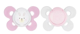 CHICCO PHYSIO COMFORT ΕΡΓΟΝΟΜΙΚΗ ΠΙΠΙΛΑ ΣΙΛΙΚΟΝΗΣ ΜΕ ΘΗΚΗ 0-6Μ ΡΟΖ 2ΤΜΧ